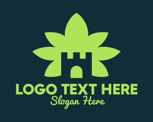 Marijuana Leaf - Marijuana Castle Kingdom logo design