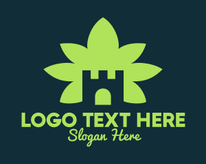 Marijuana Leaf - Marijuana Castle Kingdom logo design