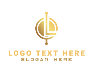 Golden - Crypto Investment Letter L logo design