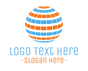 Foreign - Solar Panel Globe logo design