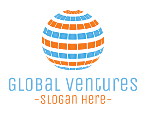 Foreign - Solar Panel Globe logo design