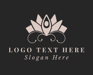 Chakra - Meditation Yoga Flower logo design