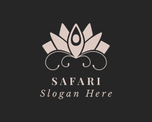 Healing - Meditation Yoga Flower logo design