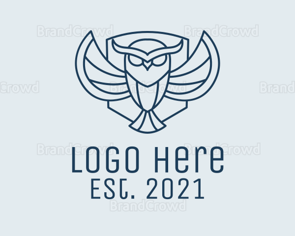 Blue Owl Outline Logo