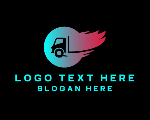 Driver - Truck Courier Express logo design