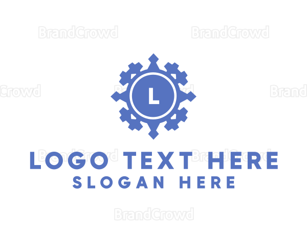 Geometric Textile Weave Logo