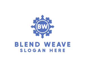 Geometric Textile Weave  logo design