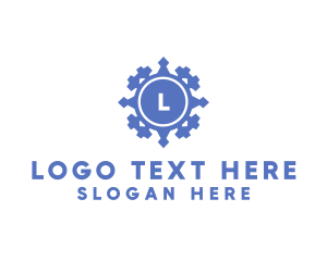 Local - Geometric Textile Weave logo design