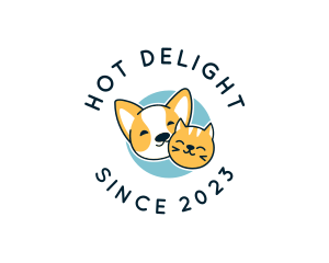 Corgi Dog Kitten Pet logo design