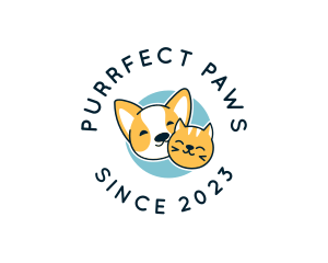 Corgi Dog Kitten Pet logo design