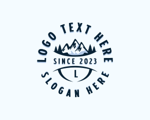 Peak - Forest Mountain Summit logo design