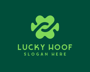 Abstract Lucky Cloverleaf logo design