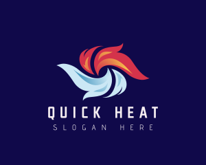 Heating Cooling Element logo design