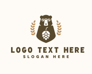 Farmer - Bear Beer Hops logo design
