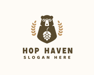 Hops - Bear Beer Hops logo design