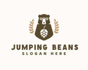 Bear Beer Hops logo design