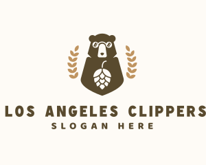 Animal - Bear Beer Hops logo design