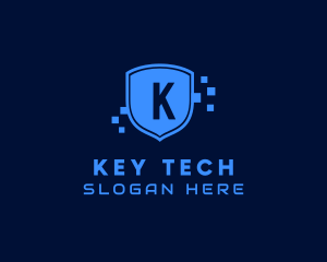 Tech Shield Data logo design