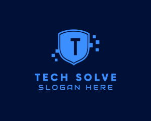 Tech Shield Data logo design