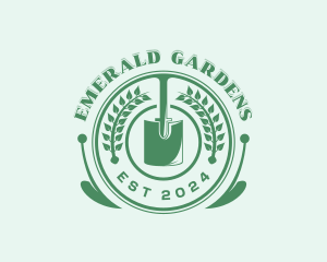 Shovel Landscaper Gardening logo design