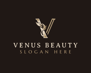 Luxury Elegant Beauty Letter V logo design