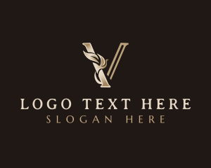 Spa - Luxury Elegant Beauty Letter V logo design
