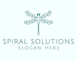 Spiral - Spiral Wings Dragonfly logo design