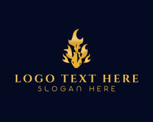 Expensive - Fire Gold Fish logo design