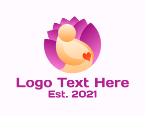 Cooperative - Mother Pregnancy Flower logo design