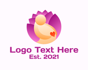 Pregnancy - Mother Pregnancy Flower logo design