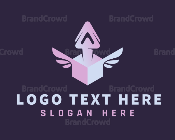 Gradient Courier Wings Logo