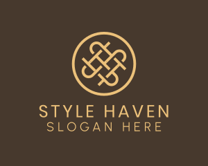 Souvenir Shop - Elegant Interweave Basket logo design