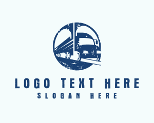 Trucking - Truck Transport Logistics logo design