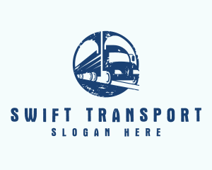 Logistic - Truck Transport Logistics logo design