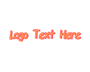 Font - Pink Handwritten Wordmark logo design