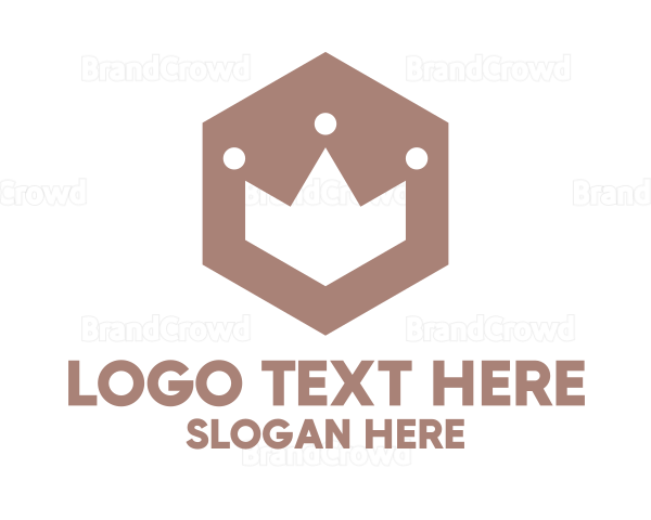 Polygon Crown Badge Logo