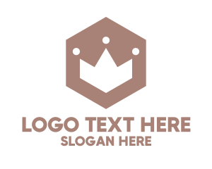 Badge - Polygon Crown Badge logo design