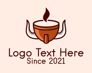 Coffee Mug - Viking Helmet Coffee logo design