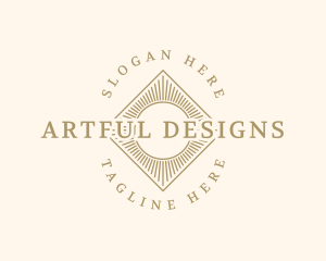 Elegant Art Deco Sunburst logo design