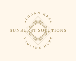 Sunburst - Elegant Art Deco Sunburst logo design