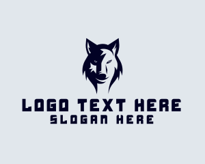 Husky - Wild Alpha Wolf logo design