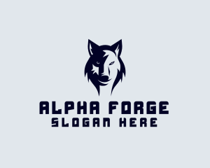 Wild Alpha Wolf logo design