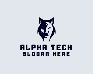 Alpha - Wild Alpha Wolf logo design