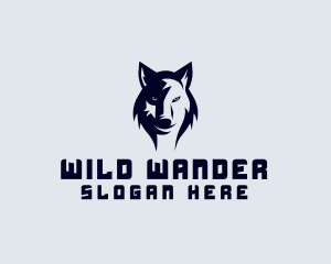 Wild Alpha Wolf logo design