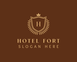 Royal Shield Hotel logo design