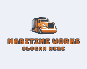 Cargo Truck Delivery logo design