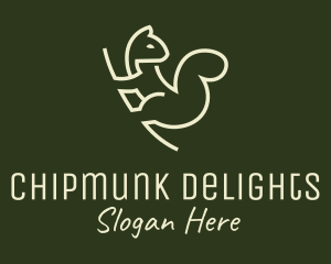 Simple Chipmunk Squirrel logo design