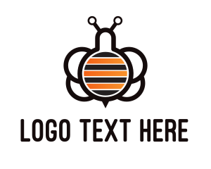 Pesticide - Abstract Flying Bee logo design