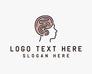 Online Counselling - Mental Health Neurology logo design
