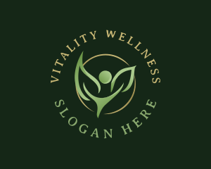 Natural Wellness Leaf logo design